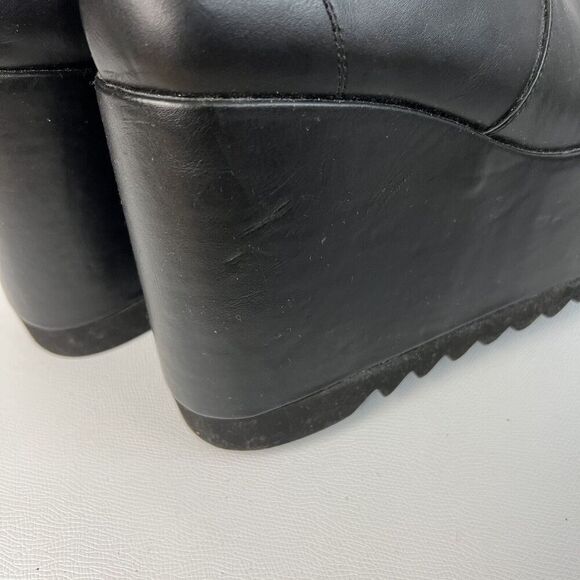 Current Mood Boots Women's 7 Black Platform Chunky Lug Sole Goth Emo Punk Grunge - Picture 6 of 11